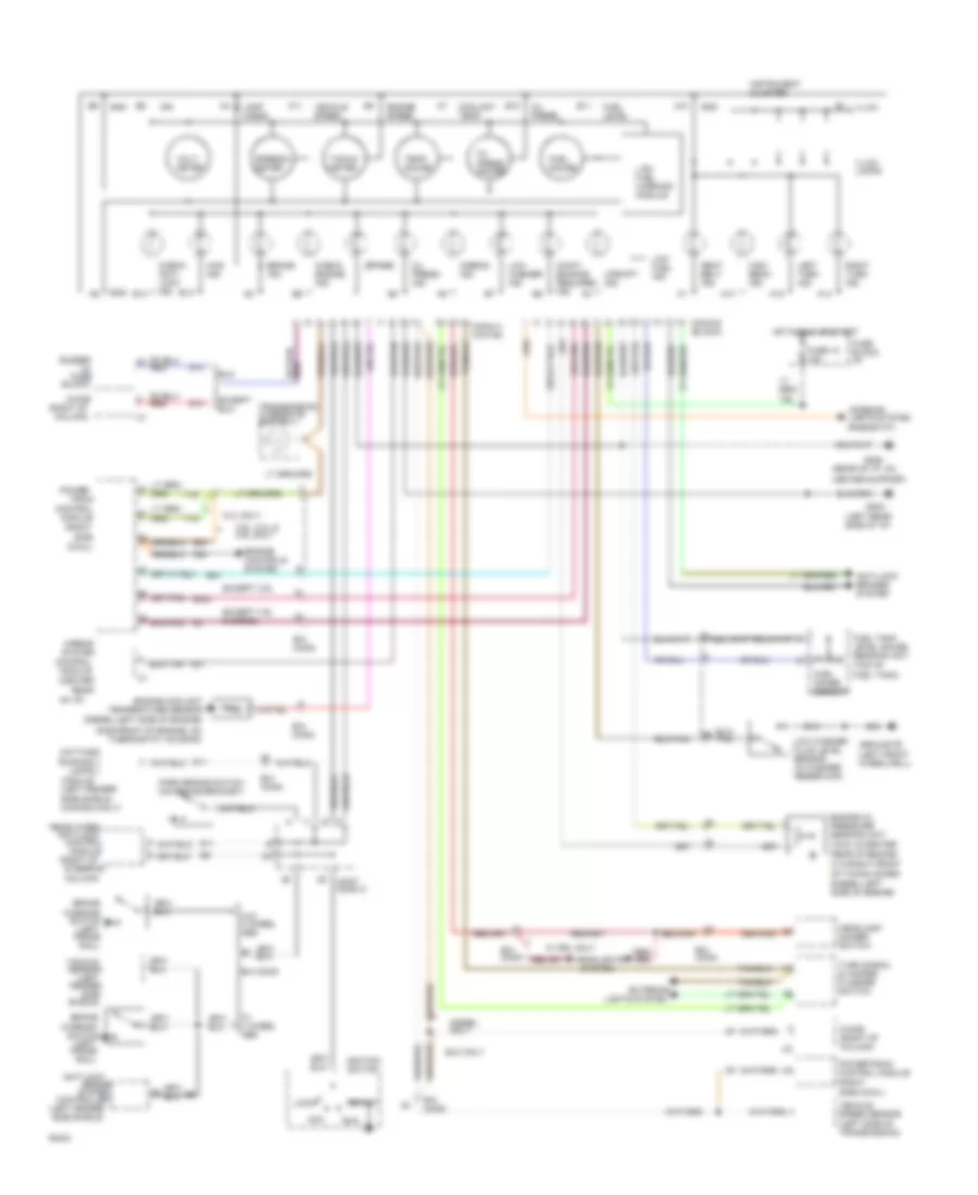 Instrument Cluster Wiring Diagram for Dodge Pickup R1994 1500