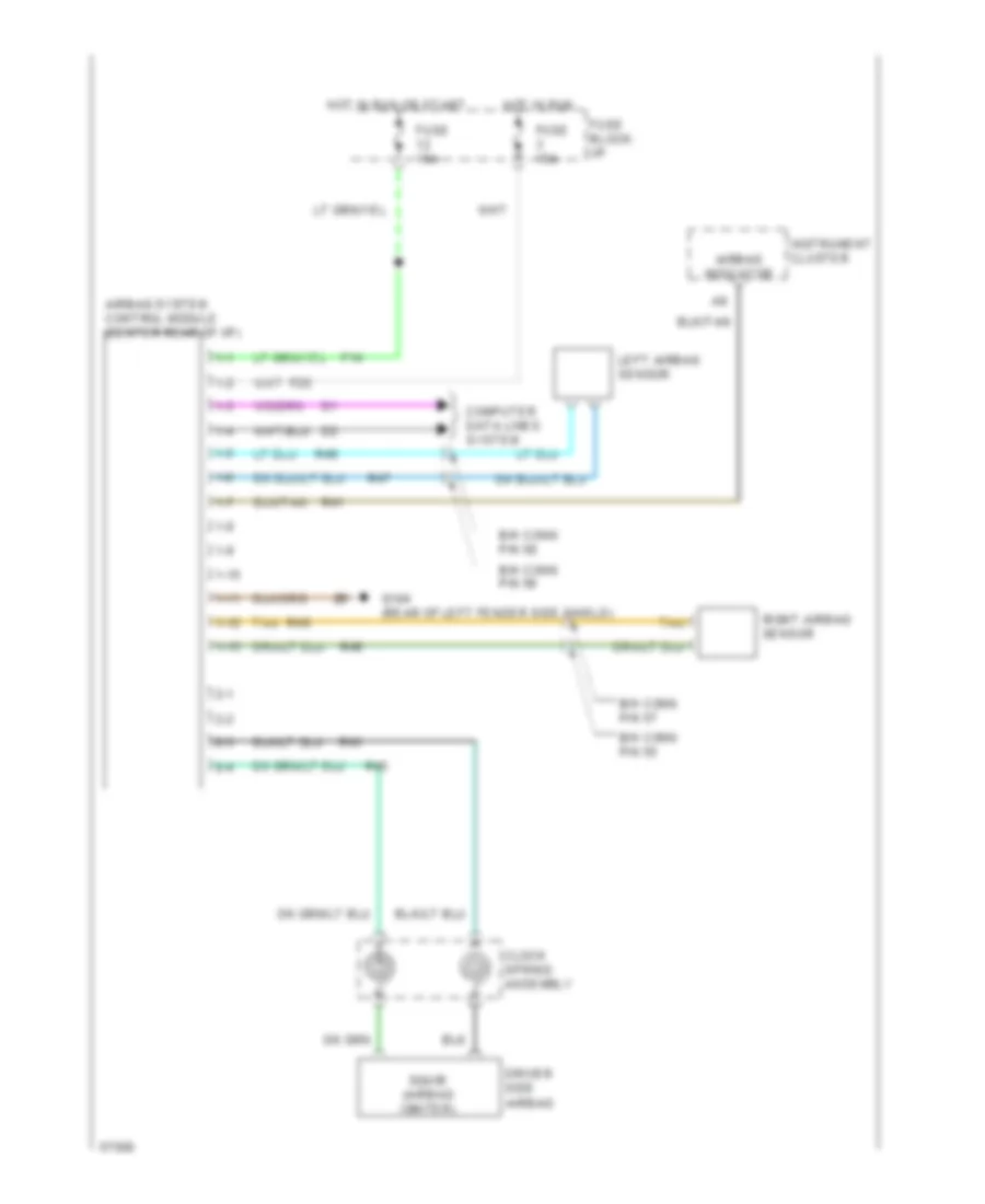 Supplemental Restraint Wiring Diagram for Dodge Pickup R1994 1500