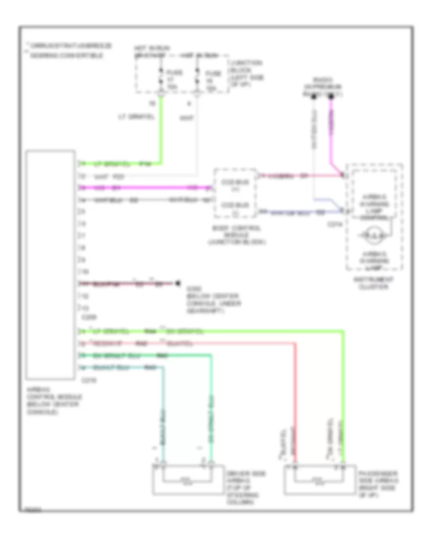 Supplemental Restraint Wiring Diagram for Dodge Stratus ES 1996