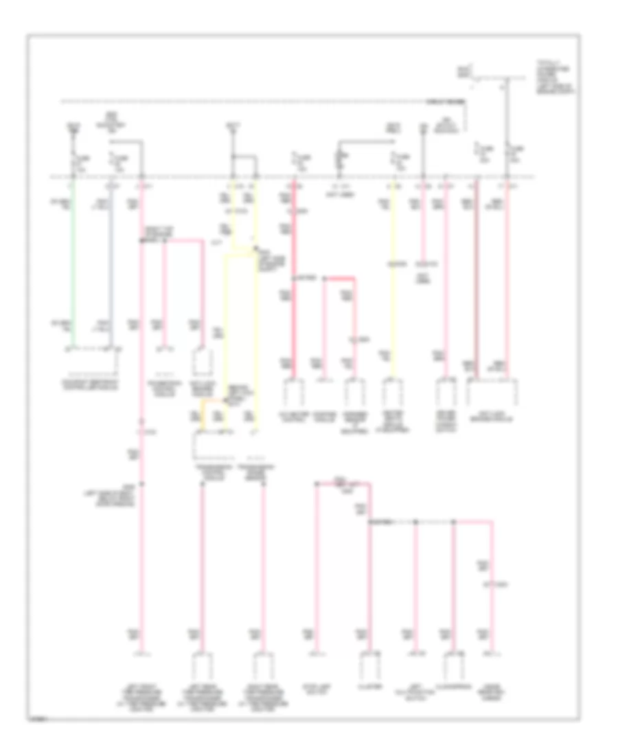 Power Distribution Wiring Diagram 3 of 3 for Dodge Caliber Express 2011