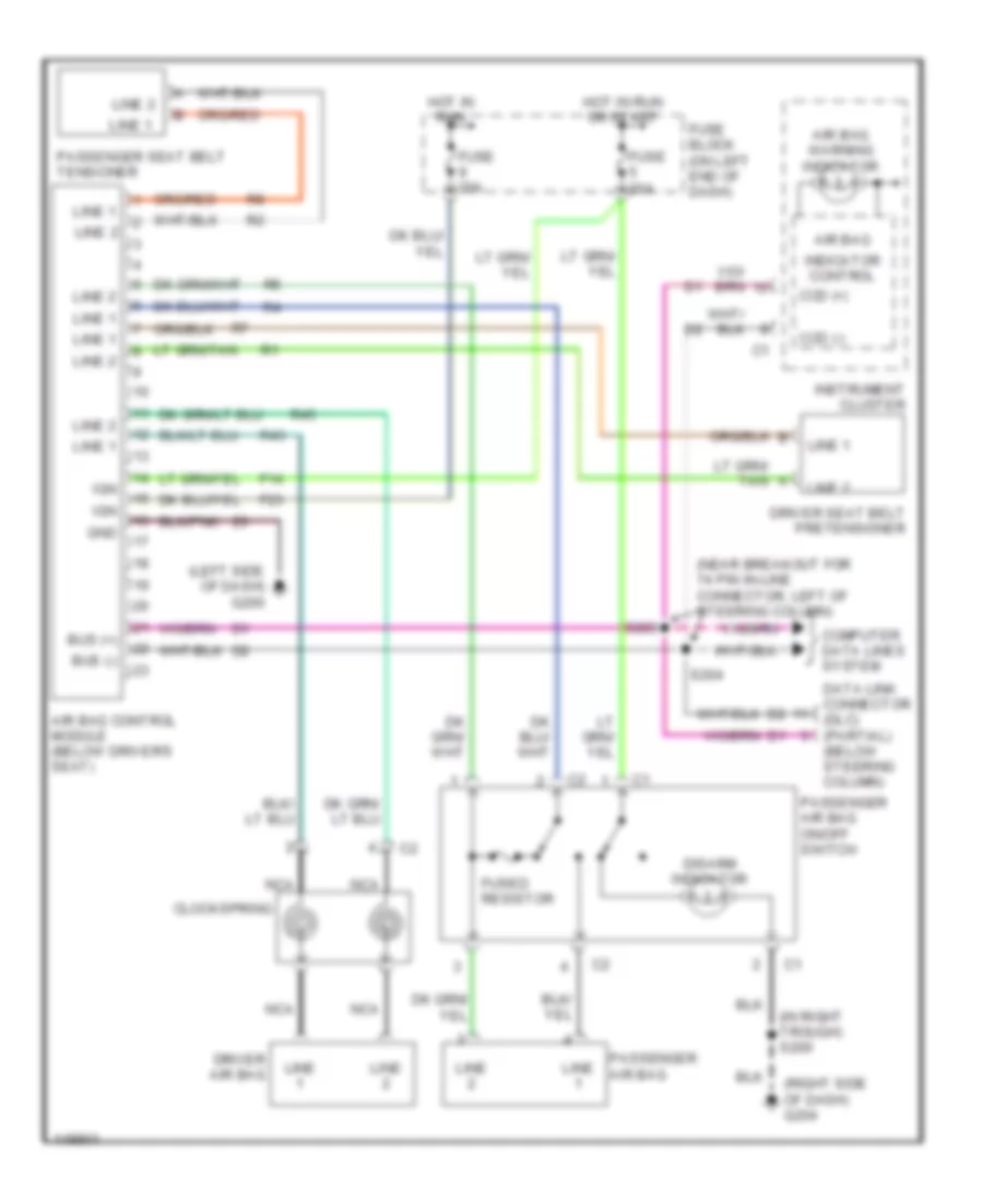 Supplemental Restraint Wiring Diagram for Dodge Ram Wagon B2002 2500