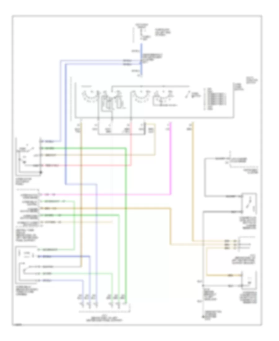 Электросхема стеклоочистителя, дворников и омывателя, Highline для Dodge Ram Wagon B2002 2500