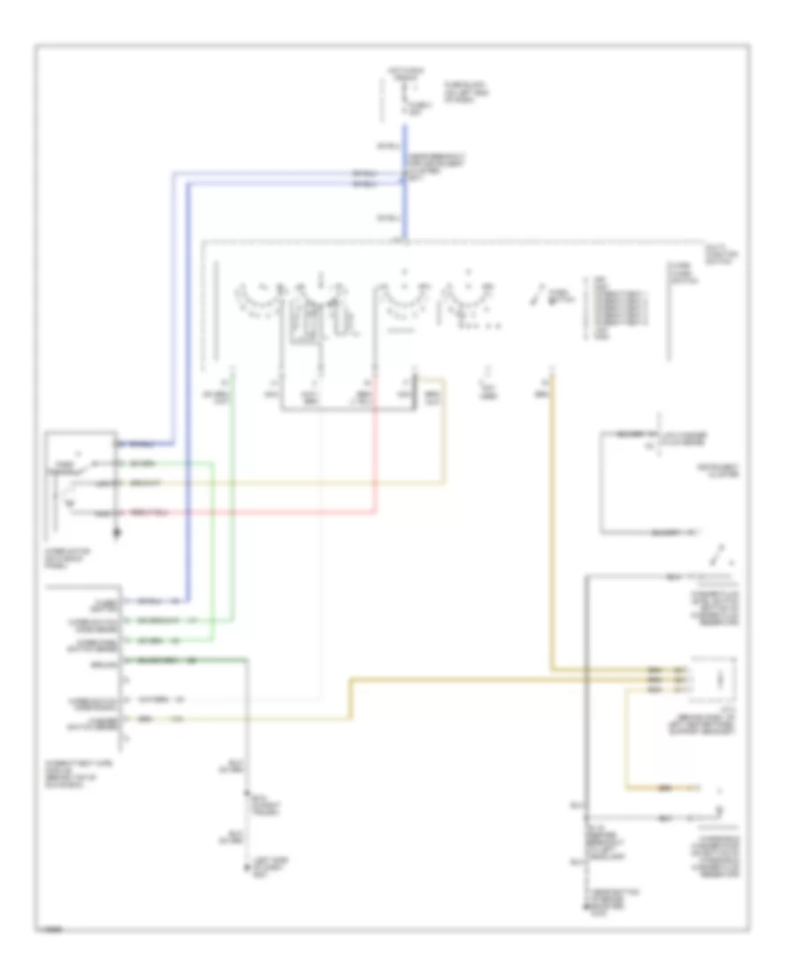 Электросхема стеклоочистителя, дворников и омывателя, Стандарт для Dodge Ram Wagon B2002 2500