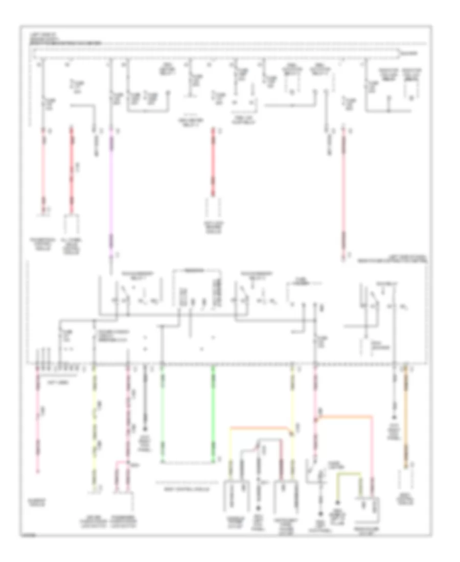 Power Distribution Wiring Diagram (2 of 4) for Dodge Journey Lux 2011