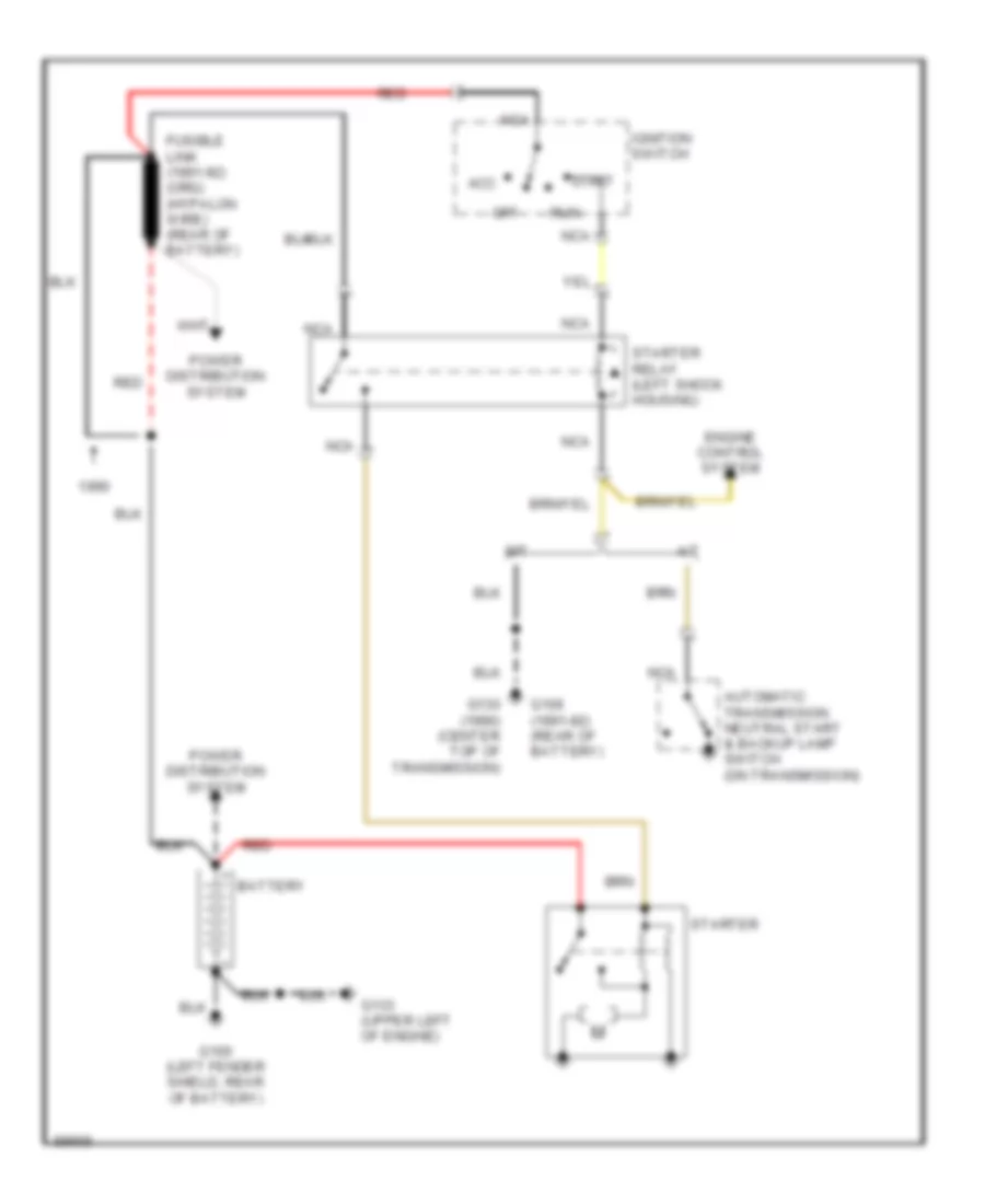 Starting Wiring Diagram for Dodge Shadow America 1992