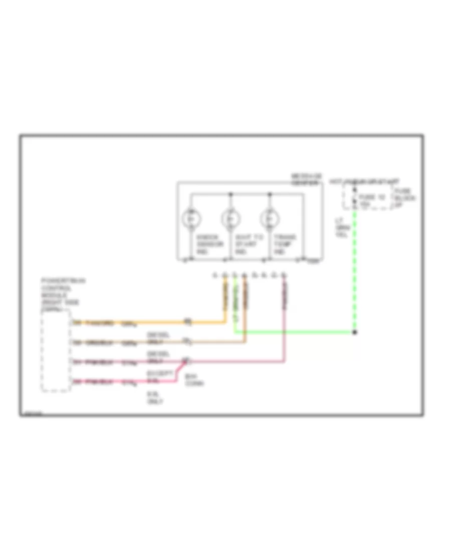 Message Center Wiring Diagram for Dodge Pickup R1994 2500