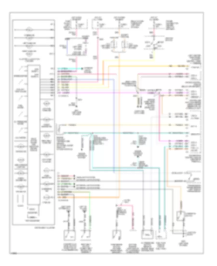 Instrument Cluster Wiring Diagram for Dodge Ram Wagon B2002 3500