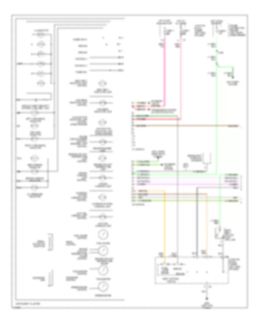 Instrument Cluster Wiring Diagram 1 of 2 for Dodge Stratus SE 2000
