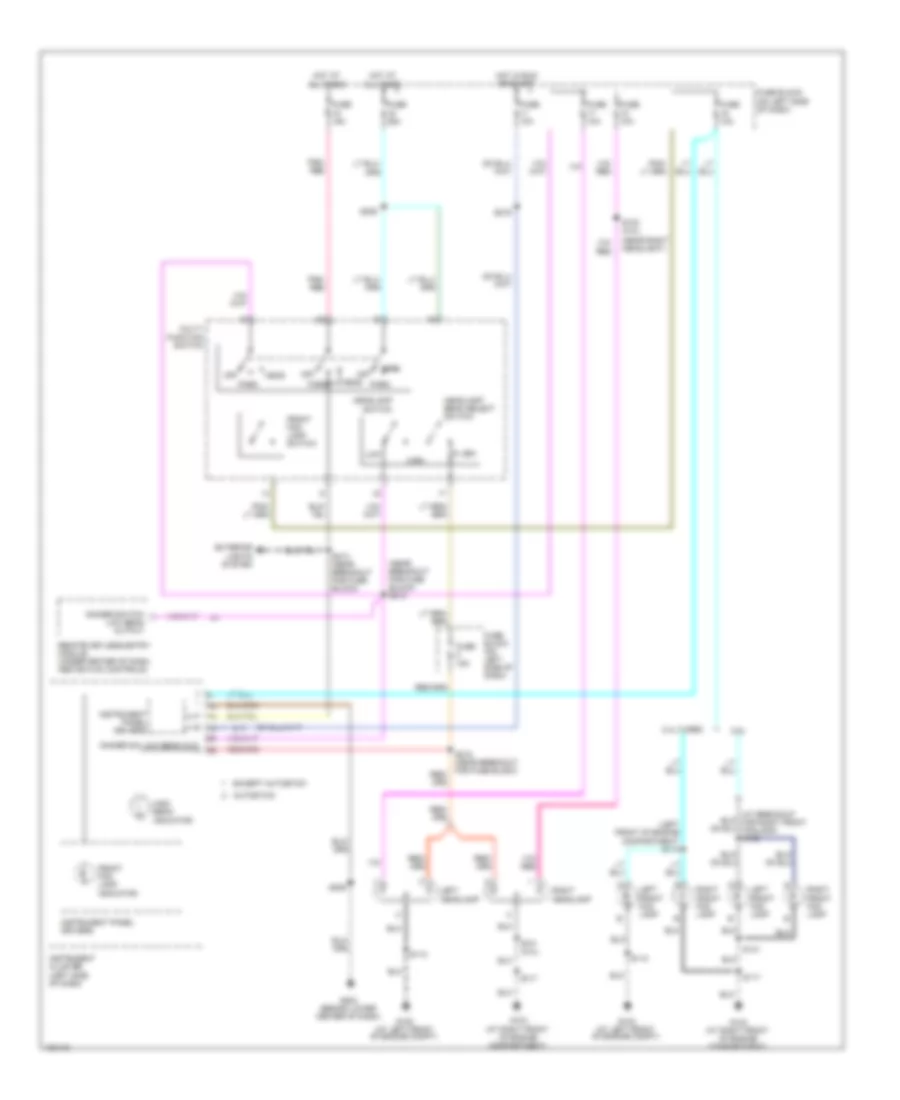 Headlights Wiring Diagram, without DRL for Dodge SRT-4 2004