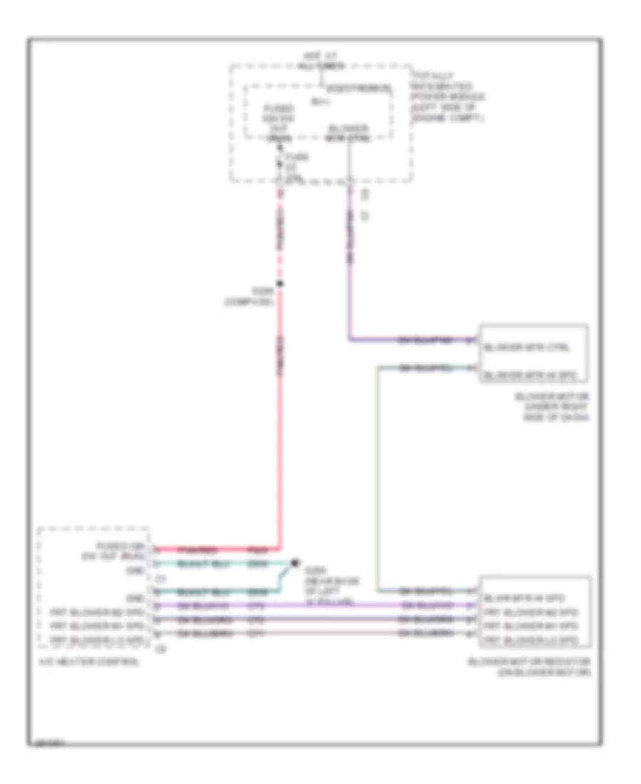 Heater Wiring Diagram for Dodge Caliber SRT 4 2008