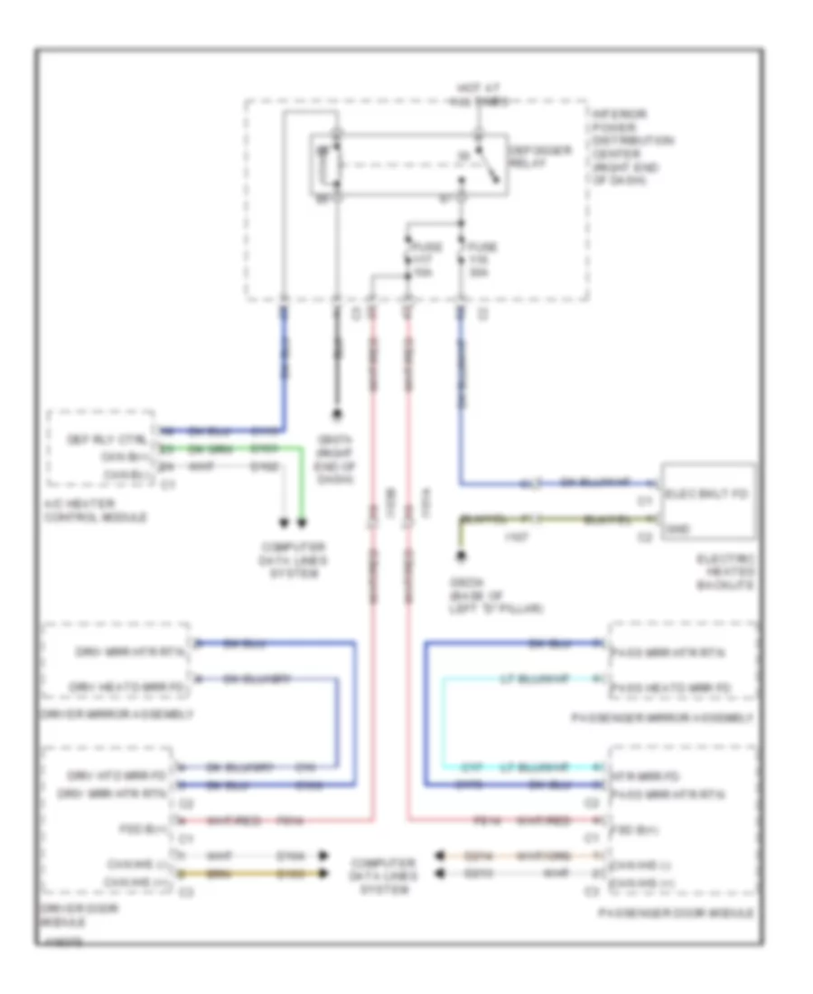 Defoggers Wiring Diagram for Dodge Journey RT 2014