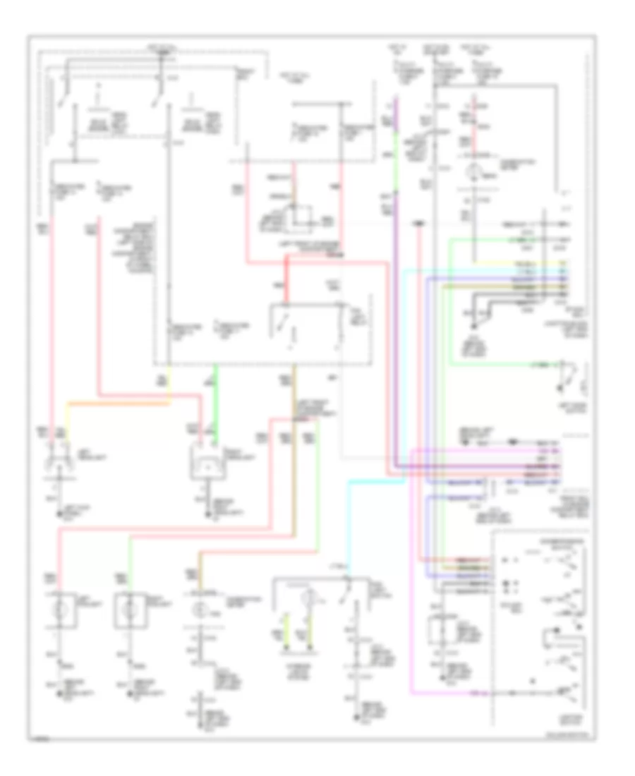 Headlight Wiring Diagram, without DRL for Dodge Stratus ES 2002