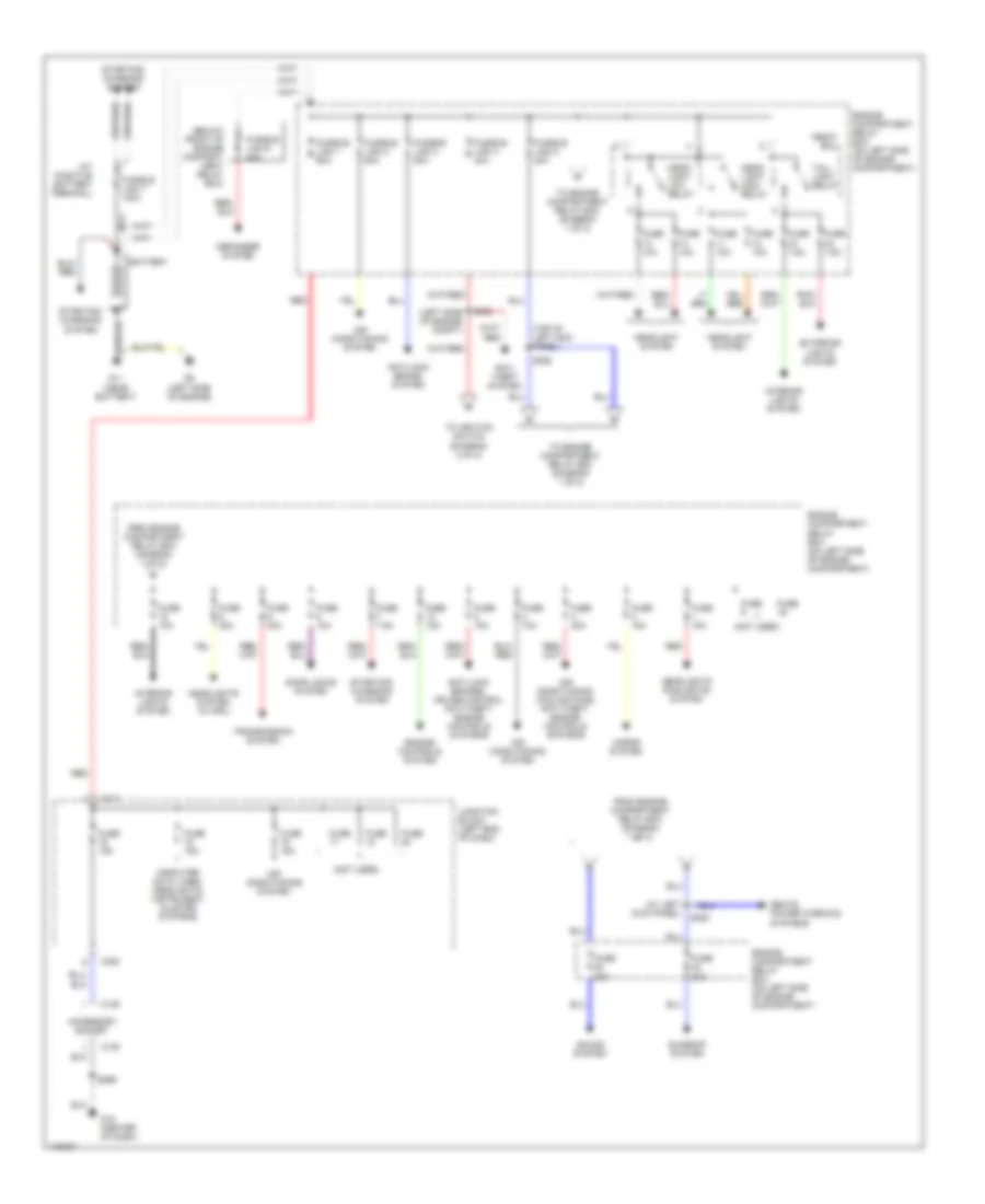 Power Distribution Wiring Diagram 1 of 2 for Dodge Stratus ES 2002