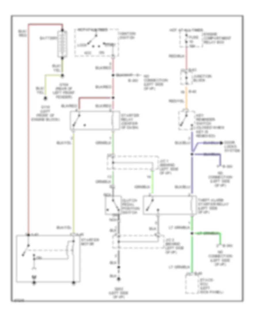 Starting Wiring Diagram, with MT  Anti-theft for Dodge Avenger 1997