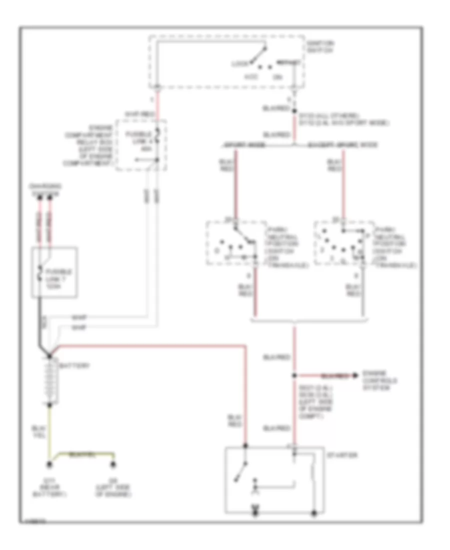 Starting Wiring Diagram, AT for Dodge Stratus RT 2002