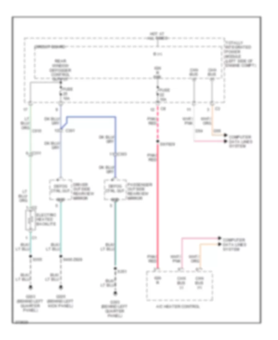 Defoggers Wiring Diagram for Dodge Caliber Mainstreet 2011