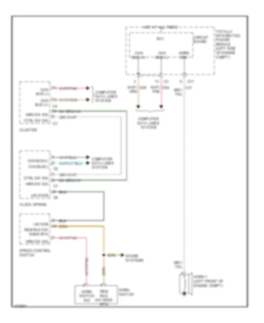 Horn Wiring Diagram for Dodge Caliber Mainstreet 2011