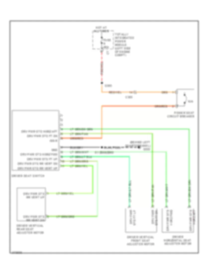 Power Seats Wiring Diagram for Dodge Caliber Mainstreet 2011