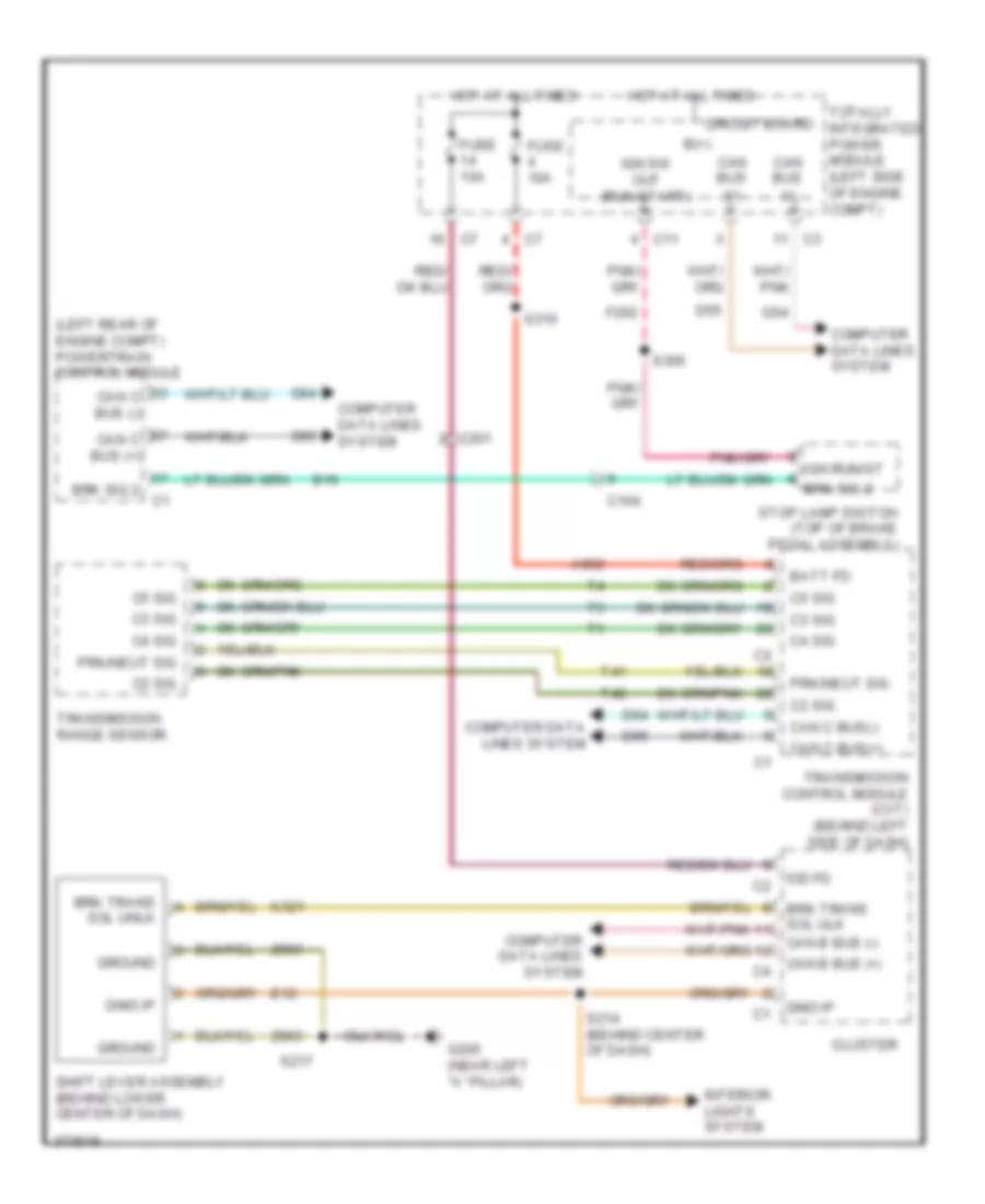 Shift Interlock Wiring Diagram for Dodge Caliber Mainstreet 2011