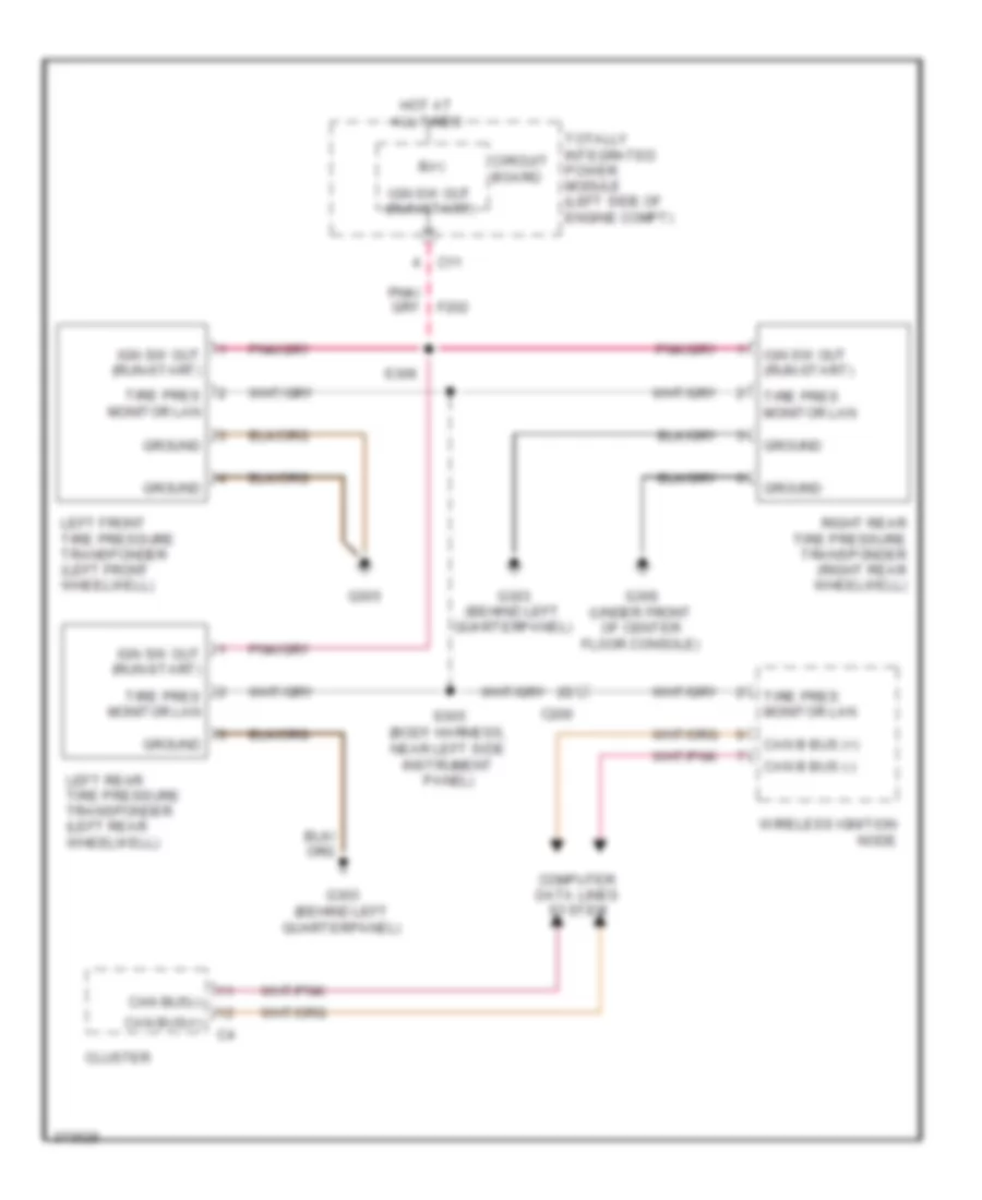 Tire Pressure Monitoring Wiring Diagram for Dodge Caliber Mainstreet 2011