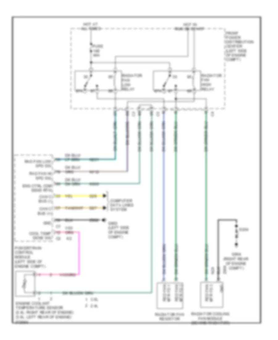 Cooling Fan Wiring Diagram for Dodge Journey R T 2011