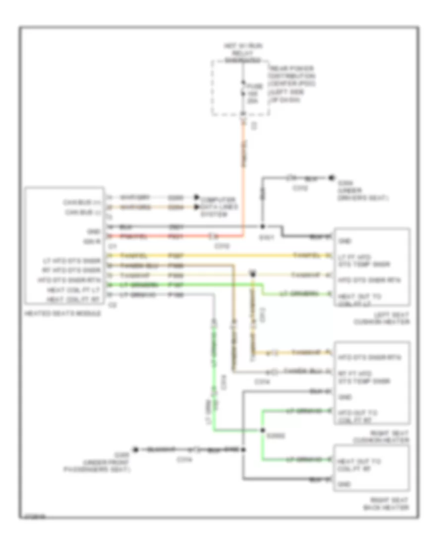 Heated Seats Wiring Diagram for Dodge Journey RT 2011