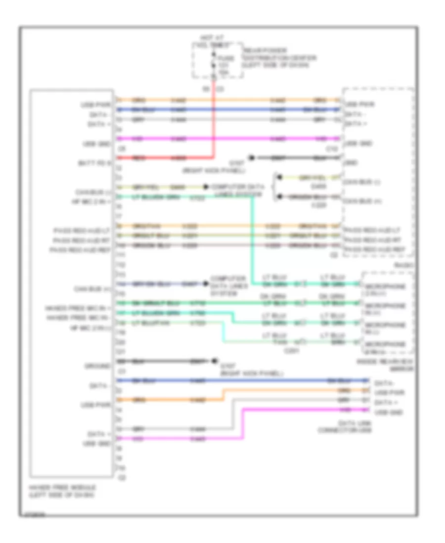 Hands Free Module Wiring Diagram for Dodge Journey R T 2011