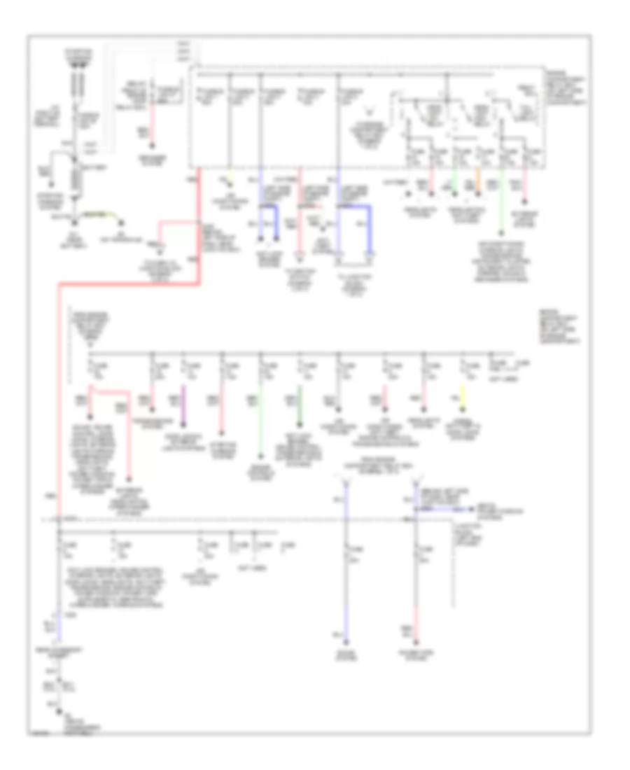 Power Distribution Wiring Diagram 1 of 2 for Dodge Stratus ES 2004