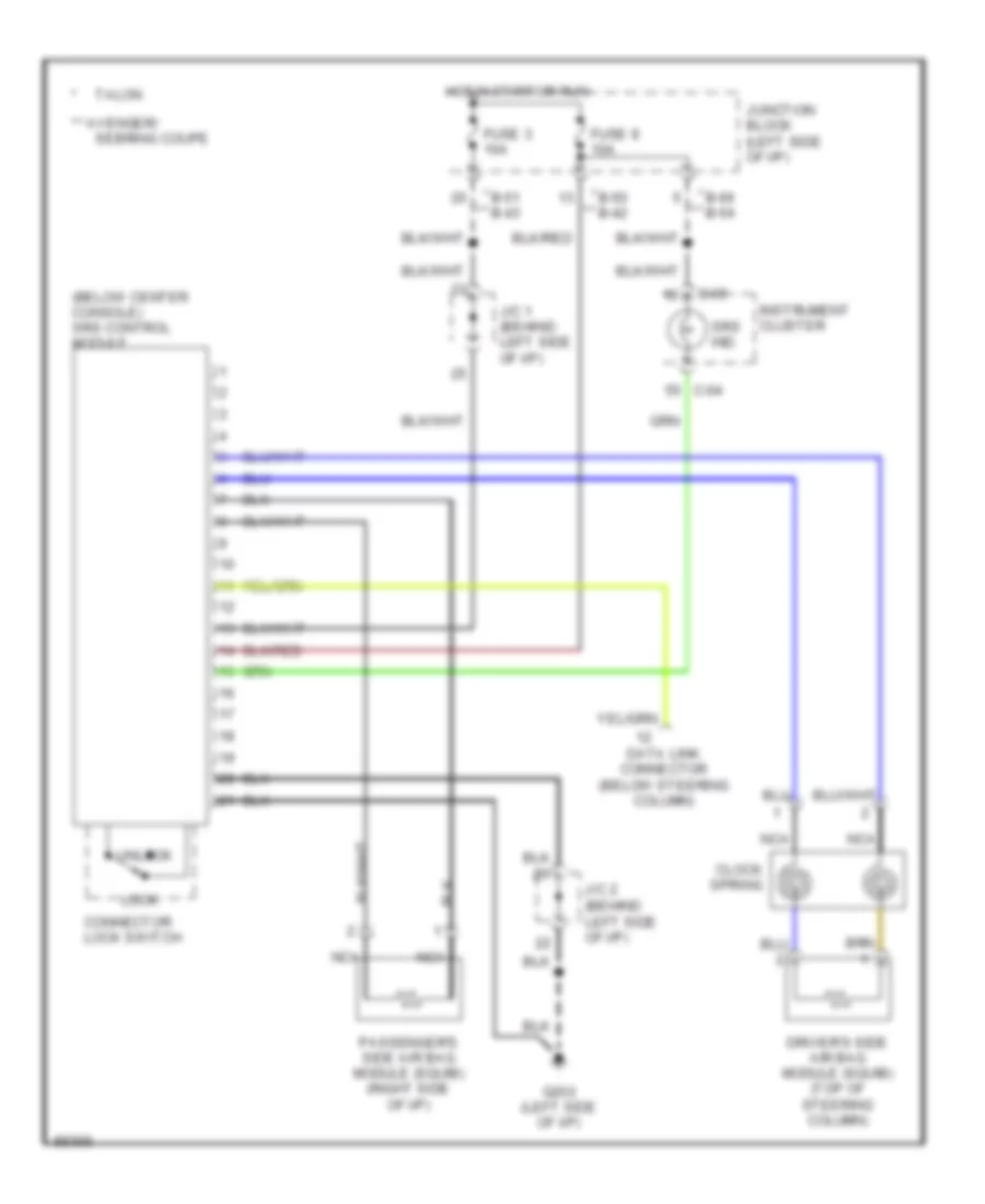 Supplemental Restraint Wiring Diagram for Dodge Avenger ES 1997
