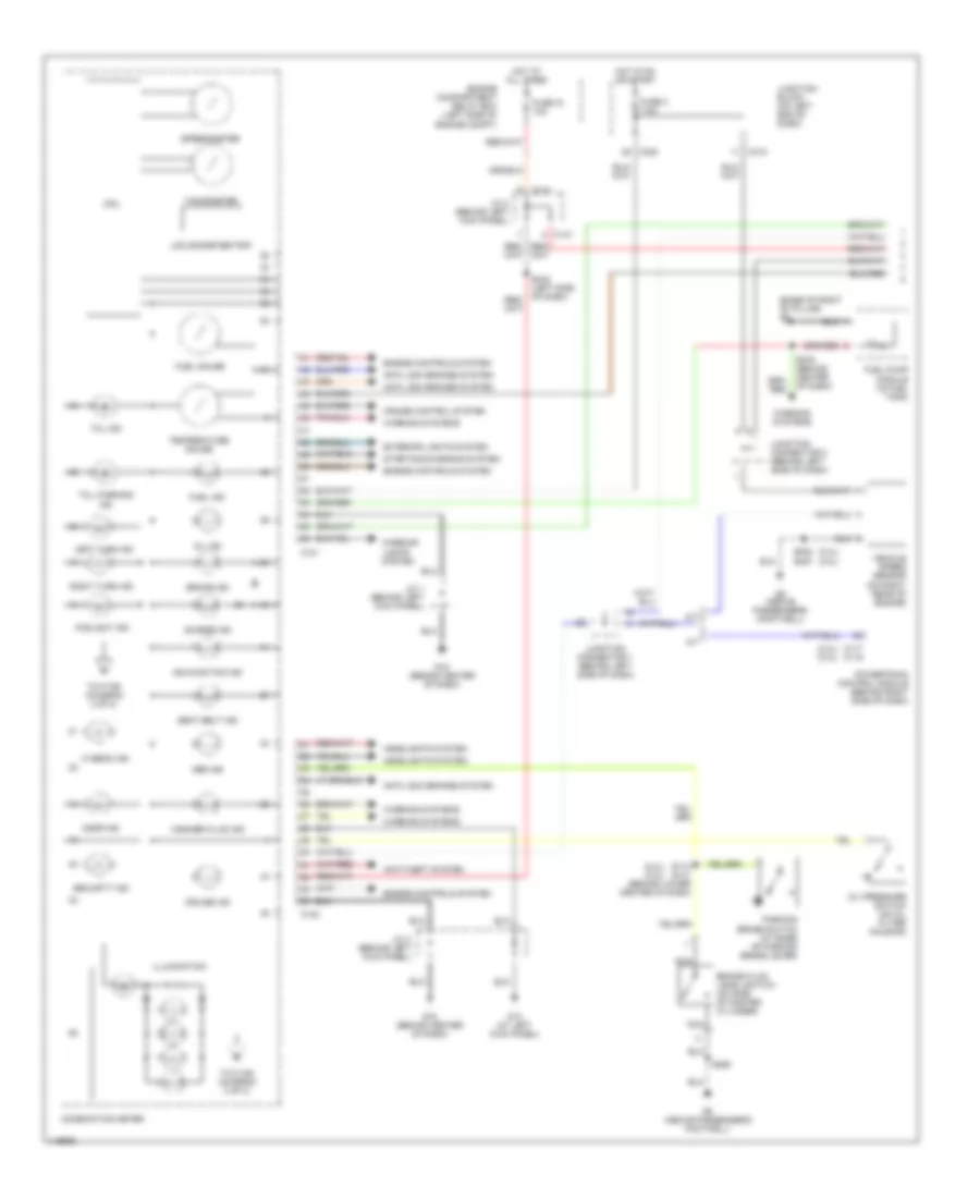 Instrument Cluster Wiring Diagram 1 of 2 for Dodge Stratus SE 2002