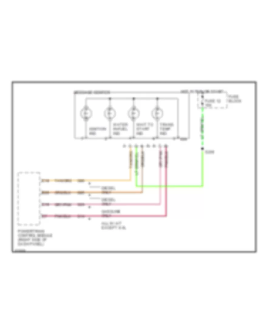 Message Center Wiring Diagram for Dodge Cab  Chassis R2500 1997