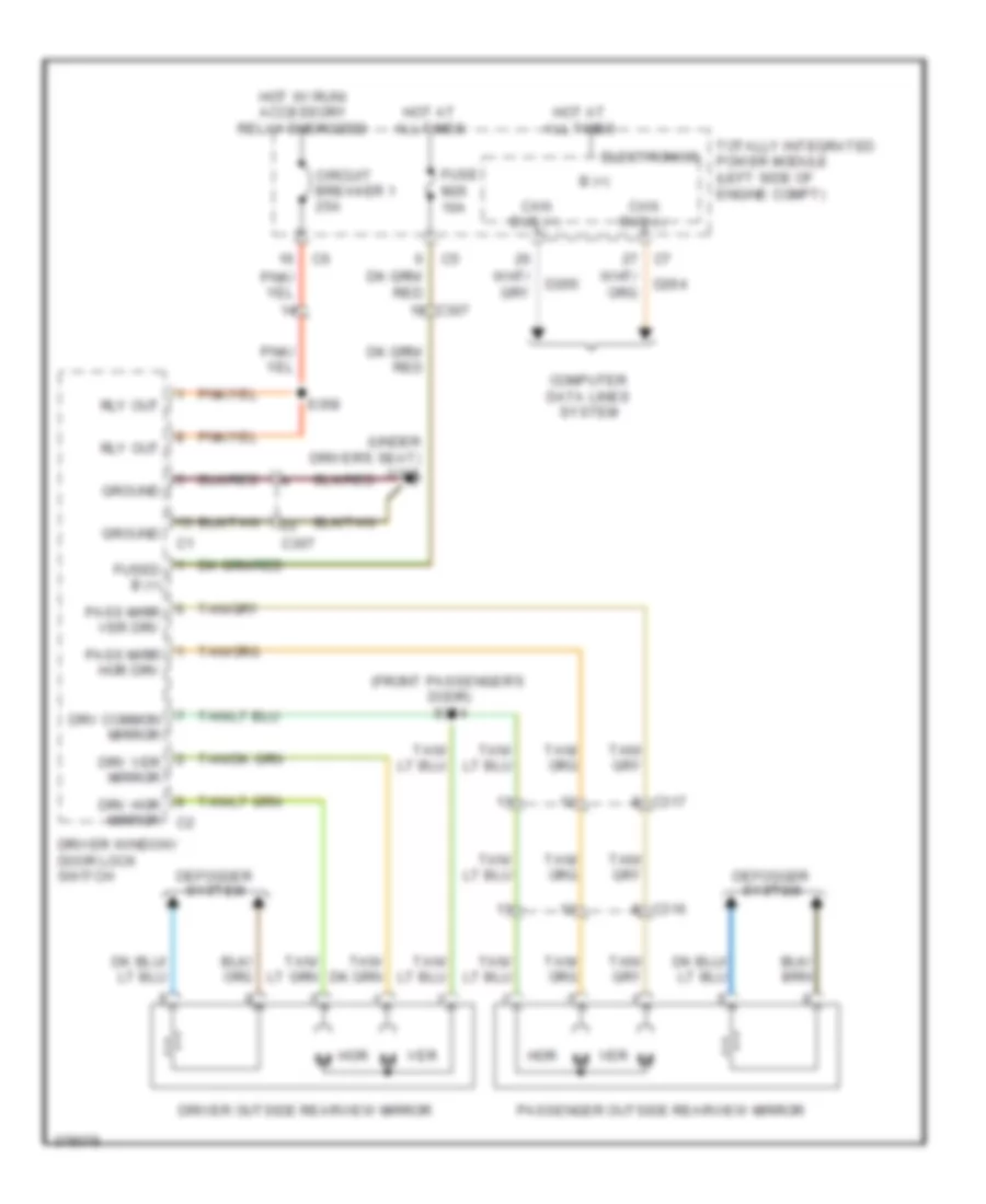 Power Mirrors Wiring Diagram for Dodge Nitro Detonator 2011