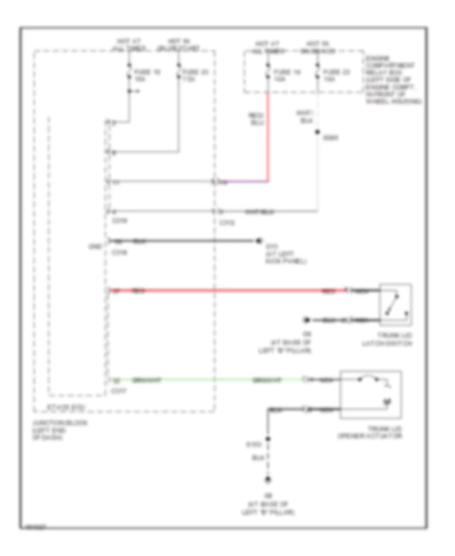 Trunk Release Wiring Diagram for Dodge Stratus RT 2004