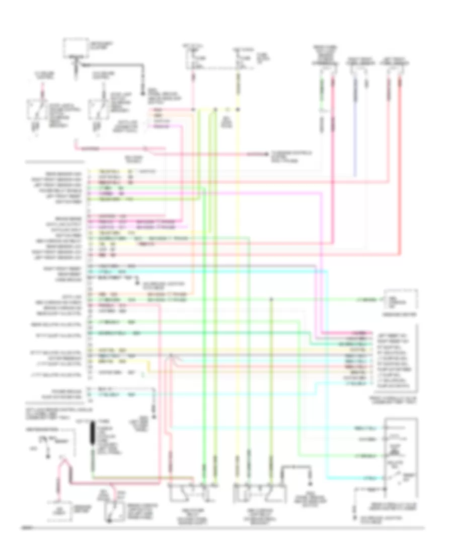 All Wheel ABS Wiring Diagram for Dodge Ram Wagon B150 1994