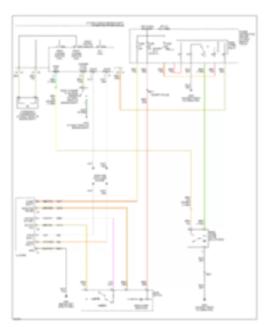 Электросхема заднего стеклоочистителя дворника и омывателя для Dodge Magnum R/T 2006
