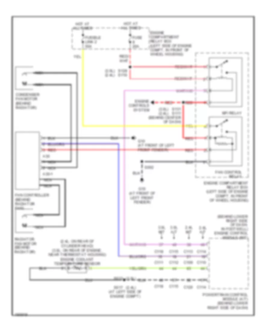 Cooling Fan Wiring Diagram for Dodge Stratus SE 2004