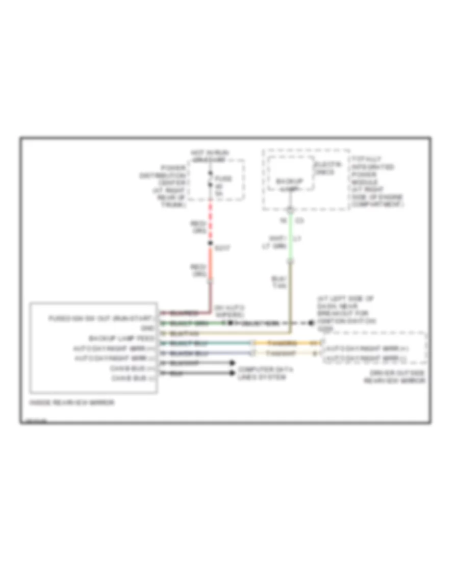 Automatic DayNight Mirror Wiring Diagram, without Hands Free for Dodge Charger RT 2008