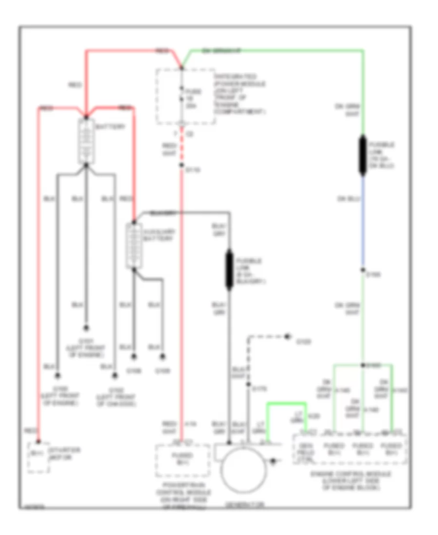 5.9L Diesel, Charging Wiring Diagram for Dodge Cab  Chassis R2500 2003