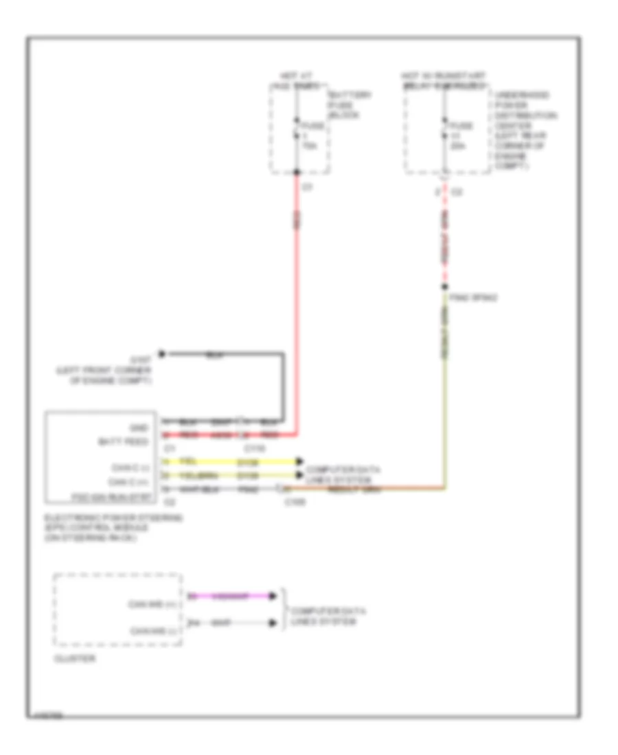 Electronic Power Steering Wiring Diagram for Dodge Dart SXT 2013