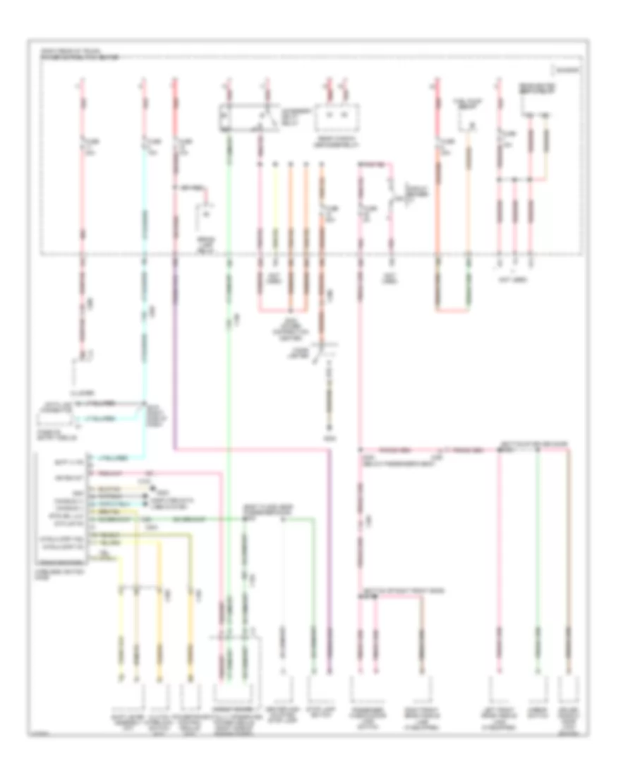 Power Distribution Wiring Diagram (2 of 4) for Dodge Challenger RT 2011
