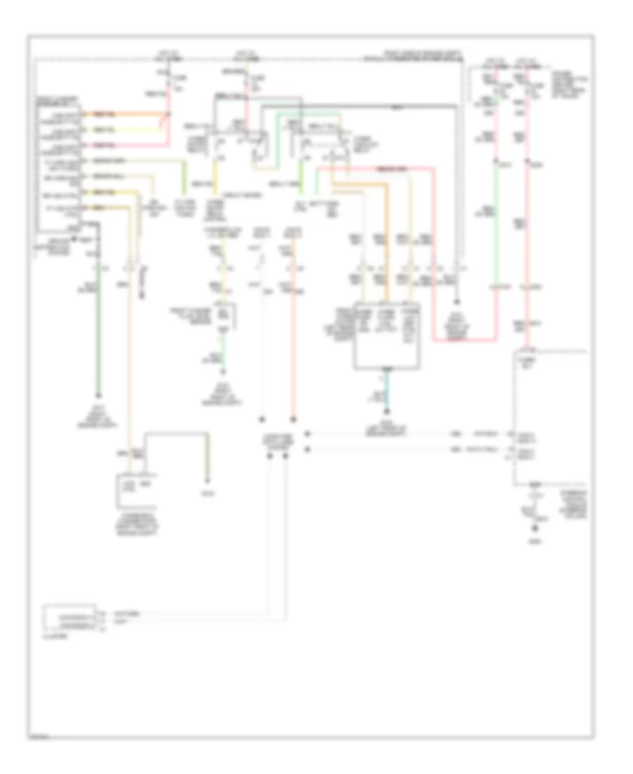 Электросхема стеклоочистителя, дворников и омывателя для Dodge Challenger R/T 2011