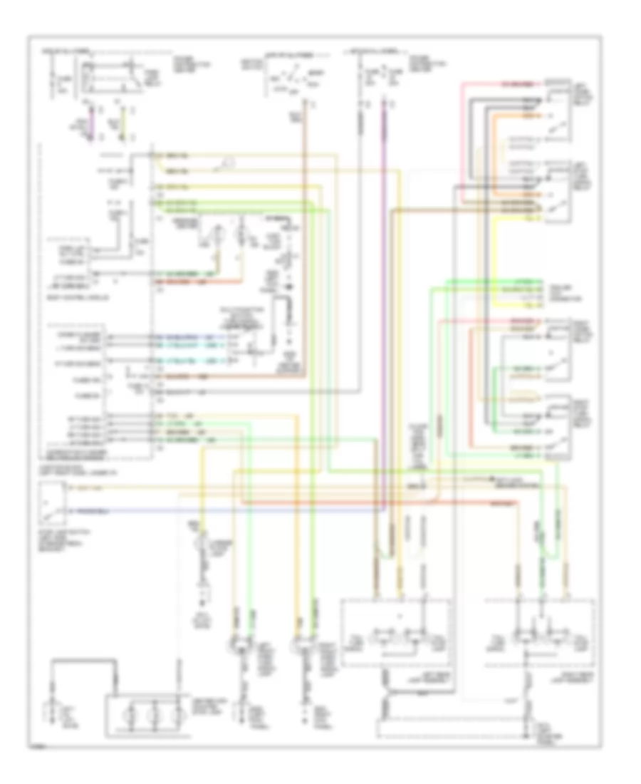 Exterior Lamps Wiring Diagram with Trailer Tow for Dodge Caravan LE 1997