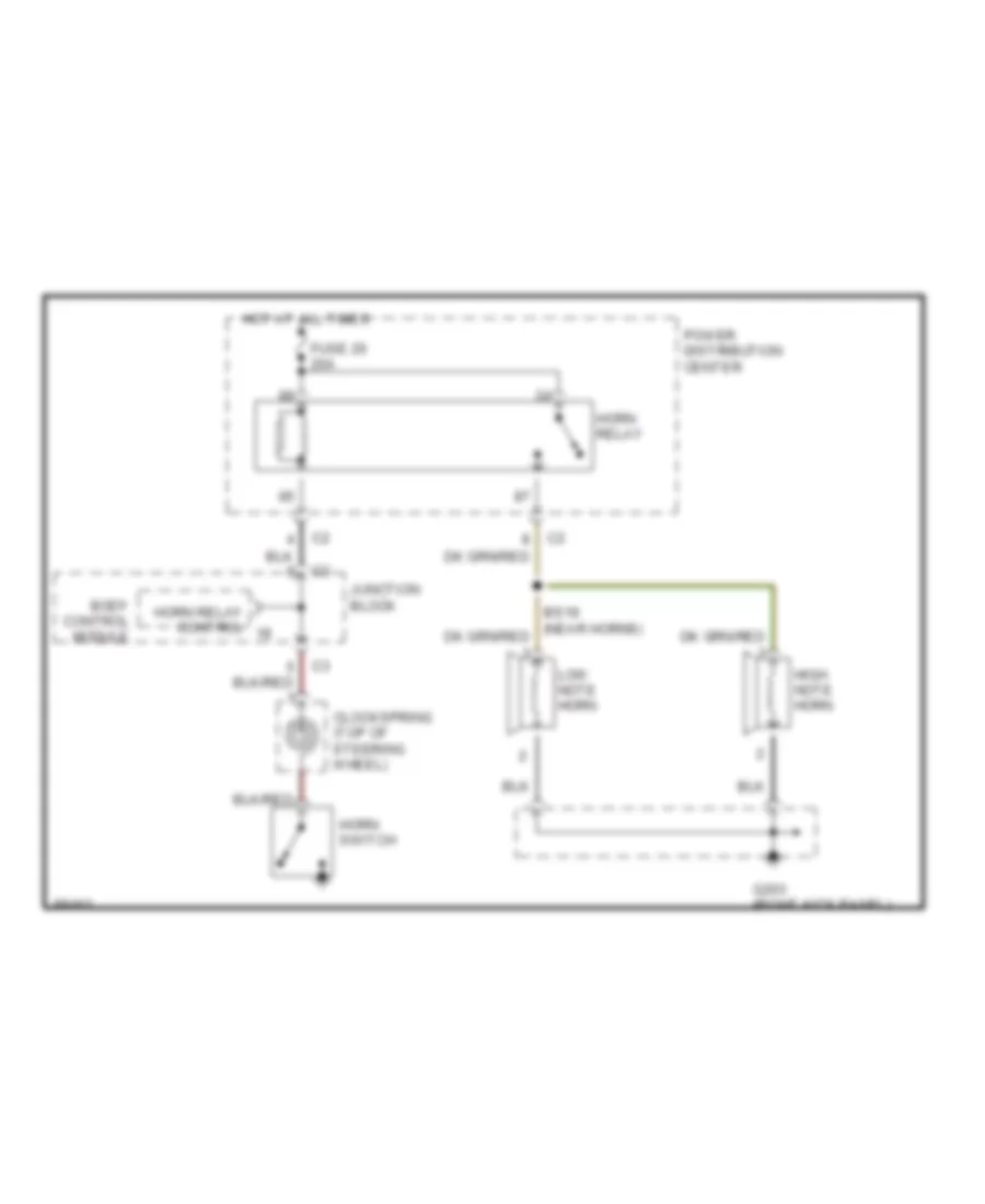 Horn Wiring Diagram for Dodge Caravan LE 1997