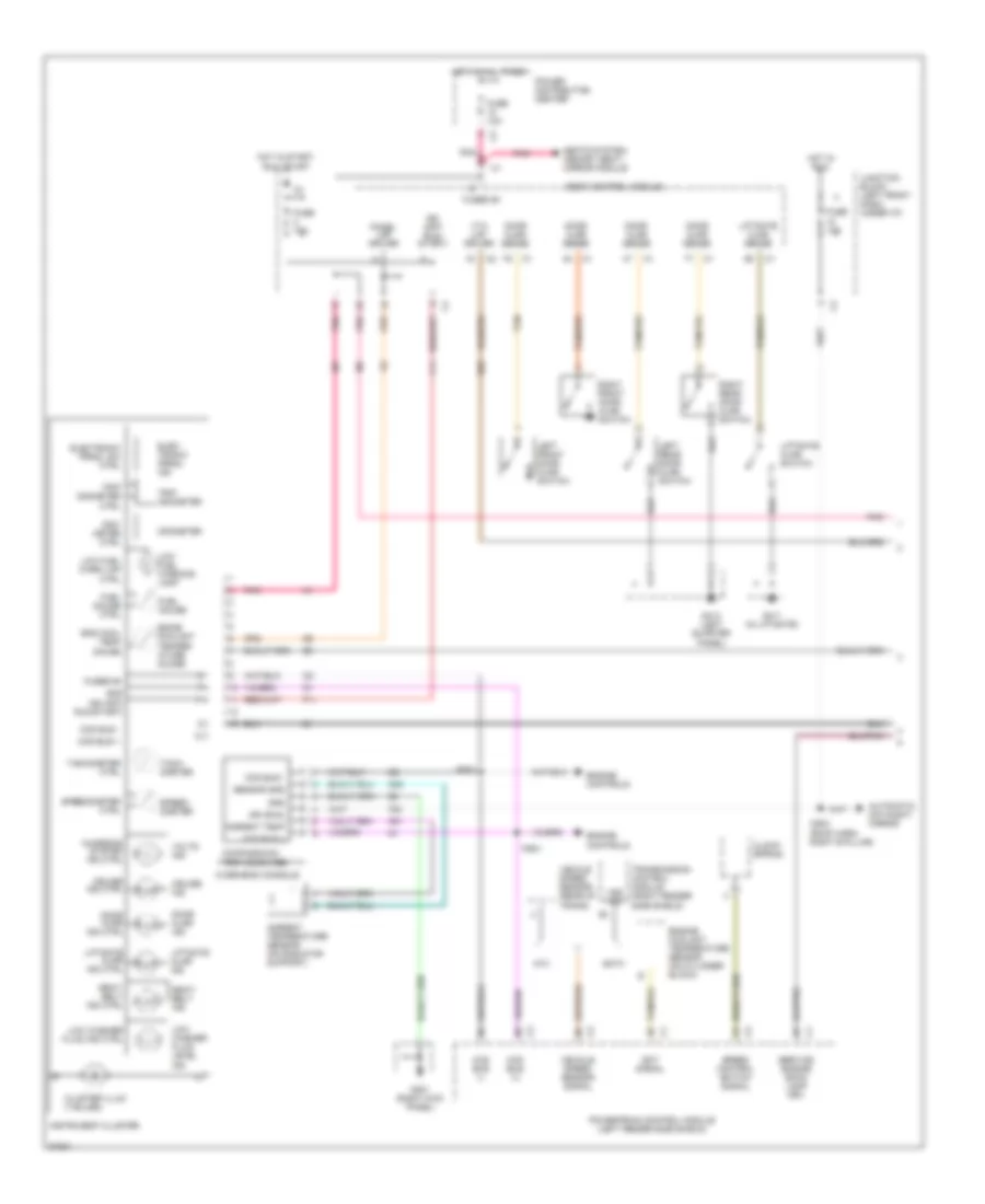 Instrument Cluster Wiring Diagram 1 of 2 for Dodge Caravan LE 1997