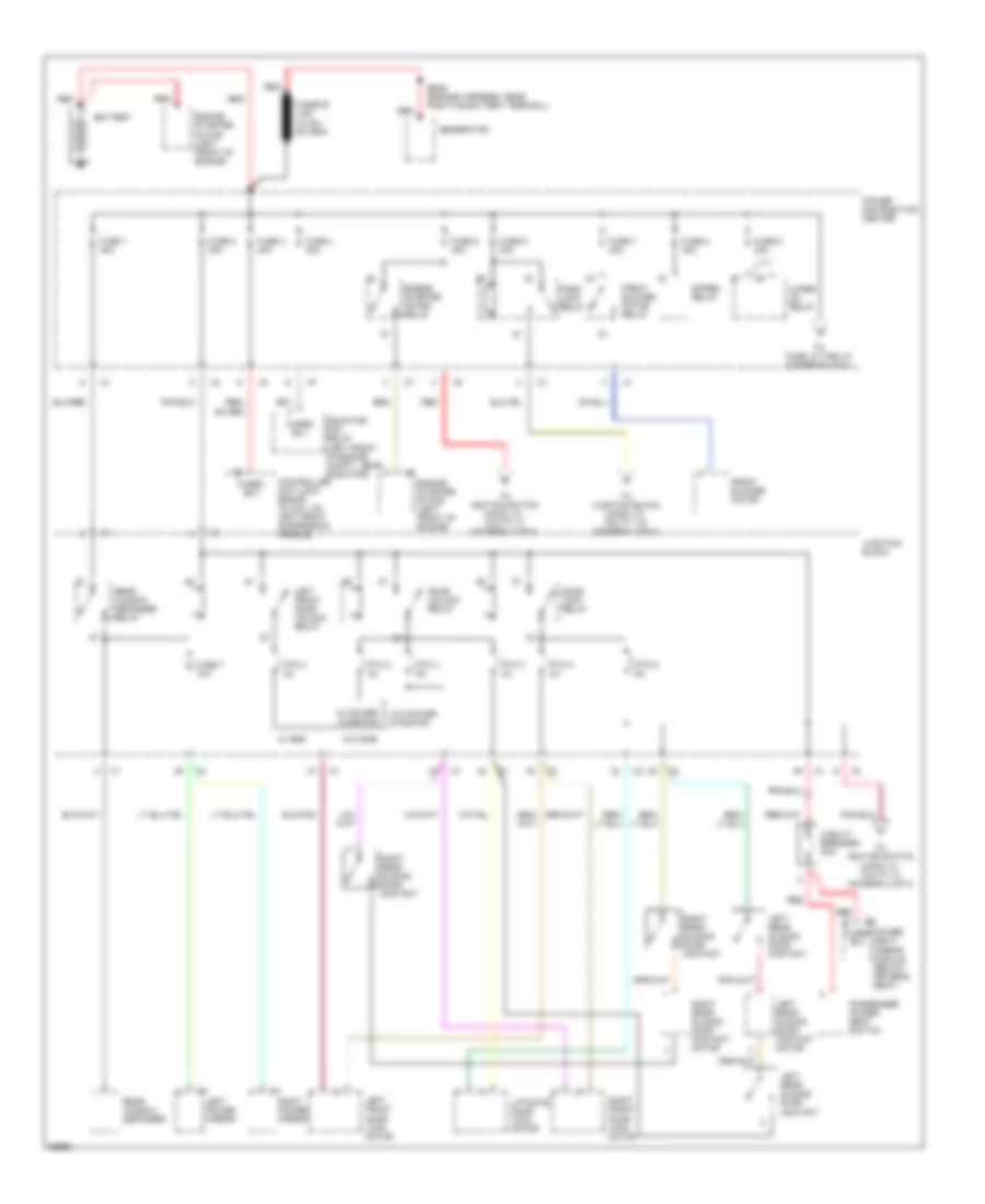 Power Distribution Wiring Diagram 1 of 4 for Dodge Caravan LE 1997