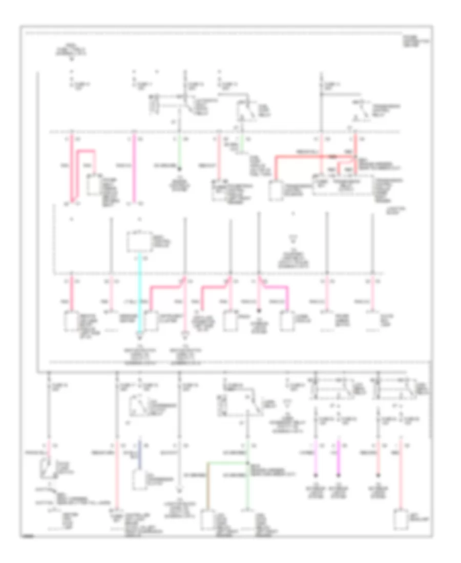 Power Distribution Wiring Diagram (2 of 4) for Dodge Caravan LE 1997