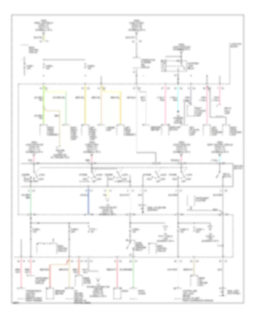 Power Distribution Wiring Diagram 3 of 4 for Dodge Caravan LE 1997