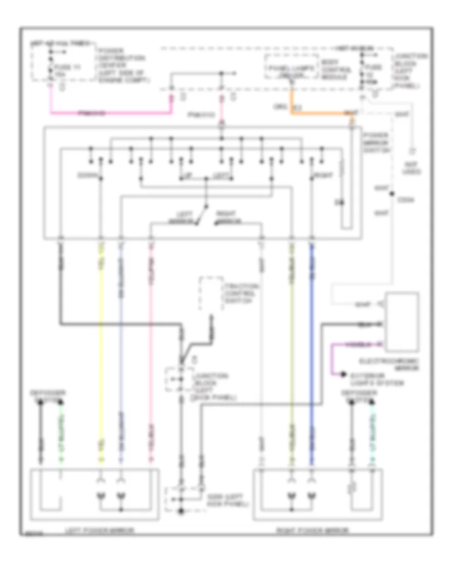 Power Mirror Wiring Diagram for Dodge Caravan LE 1997