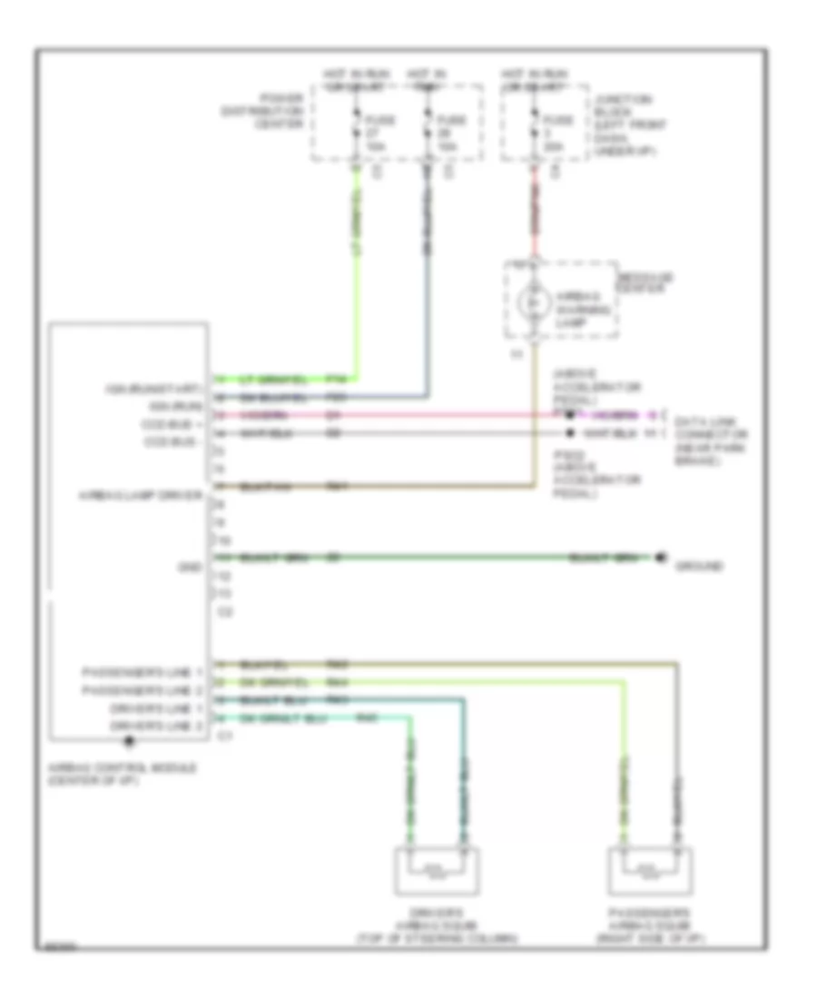 Supplemental Restraint Wiring Diagram for Dodge Caravan LE 1997