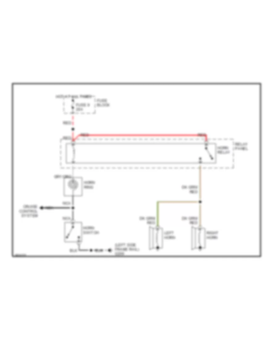 Horn Wiring Diagram Late Production for Dodge Monaco ES 1991